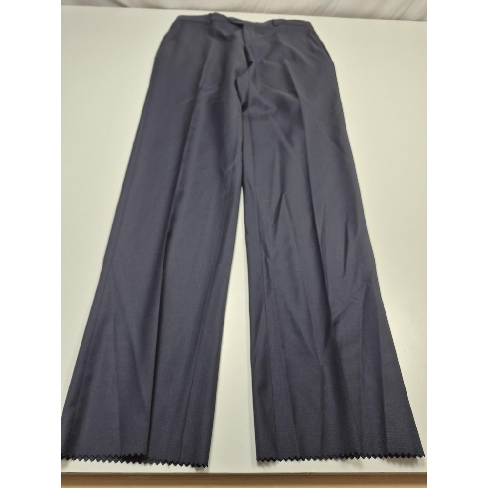 Hickey Freeman Dress Pants Mens 32x36 Gray Wool Flat Front Straight Unhemmed NWT